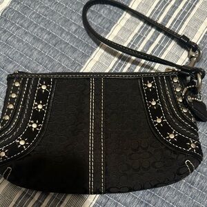 Vintage Coach Black Designer Wristlet
